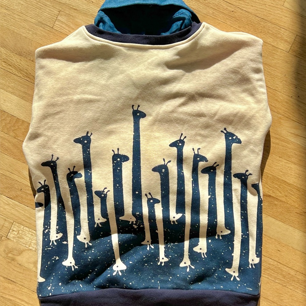 Slim Fit Sweater Inverted Giraffe Pattern Warm - Picture 2 of 3